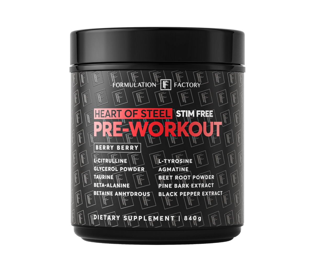 Heart of Steel Stim-Free Pre-Workout - Formulation Factory